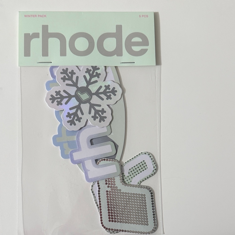 Rhode Skin Winter Pack Stickers - Silver and White